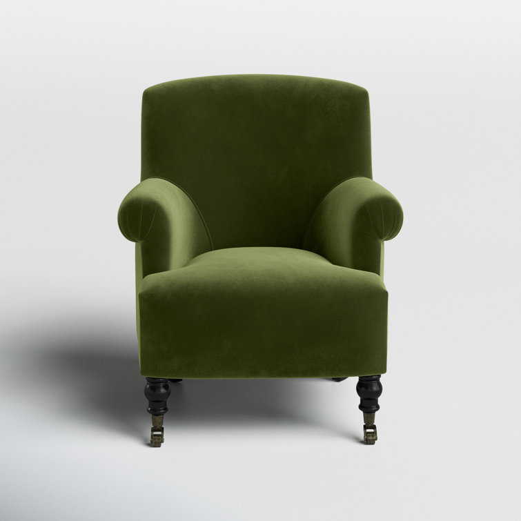 Olive discount velvet armchair